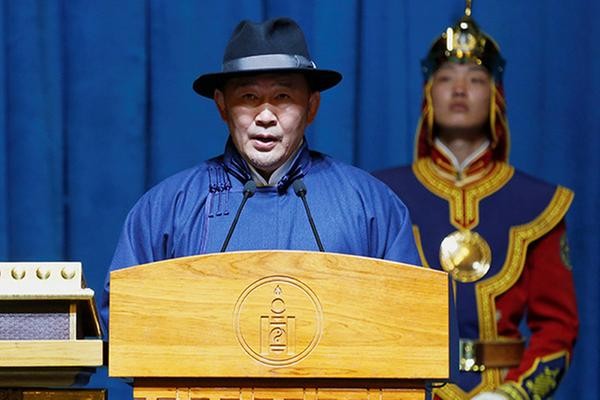 Tổng thống Mông Cổ Khaltmaa Battulga. Ảnh: China Daily