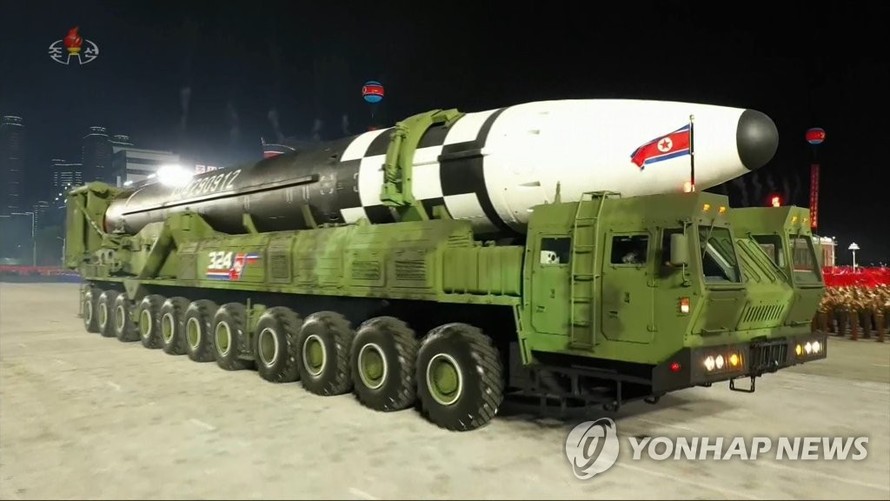 ICBM mới được công bố của Triều Tiên. Ảnh: Yonhap