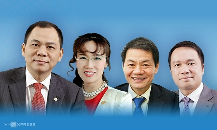 4 tỷ phú Việt Nam lọt danh sách của Forbes 2020. Đồ hoạ: Tạ Lư.