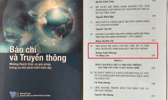 Cuốn sách có bài viết bị tố đạo văn