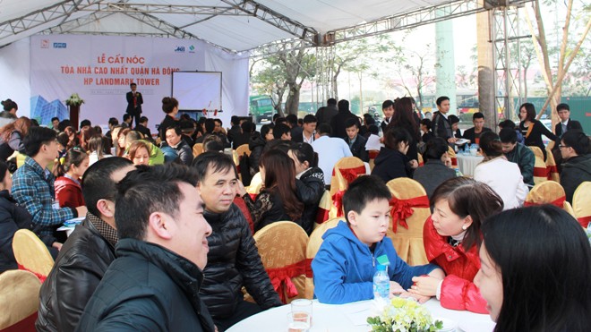 HP Landmark Tower – tòa tháp cao nhất Hà Đông, đã cất nóc vào giữa tháng 1 vừa qua.