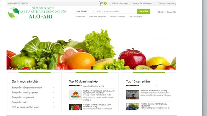 Agrihome ra mắt sàn giao dịch nông nghiệp AloAri