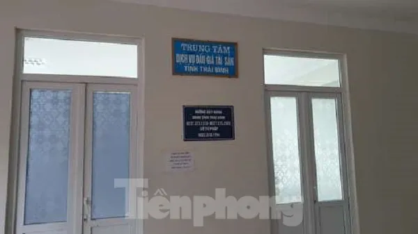 Trung tâm Dịch vụ đấu giá tài sản, nơi có Phó giám đốc vừa bị khởi tố vì đánh bạc - Ảnh: Hoàng Long