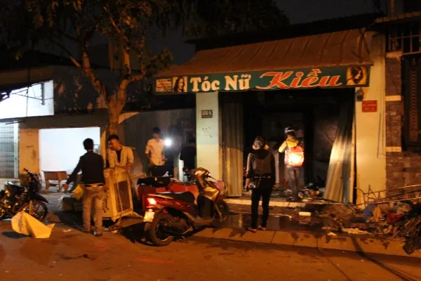 Hiện trường vụ cháy.