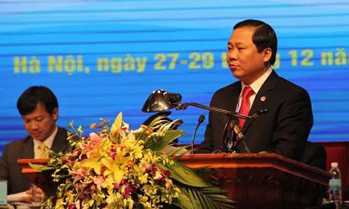 Anh Nguyễn Phi Long phát biểu tại đại hội - Ảnh: Thanh Niên.