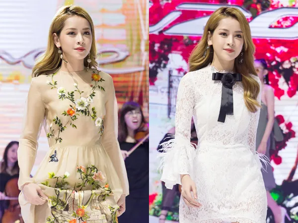 Chi Pu thay 2 bộ trang phục trong 5 phút làm vedette cho màn trình diễn thời trang