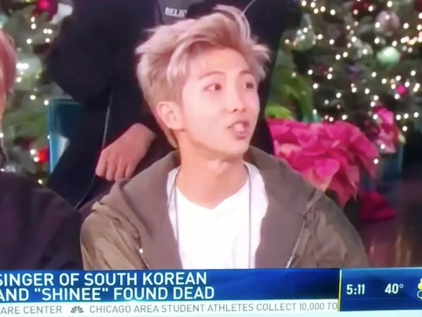 Đài NBC (Mỹ) đưa tin về cái chết của Jonghyun (SHINee), nhưng dùng nhầm ảnh RM (BTS)