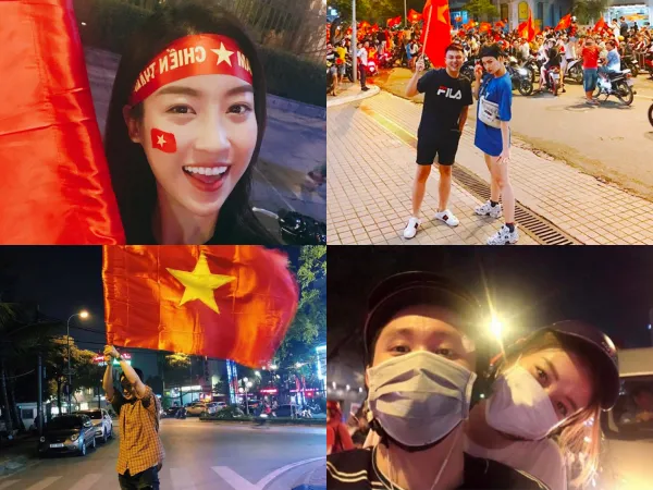 Loạt sao Việt xuống đường "đi bão" mừng chiến thắng của đội tuyển U23 Việt Nam