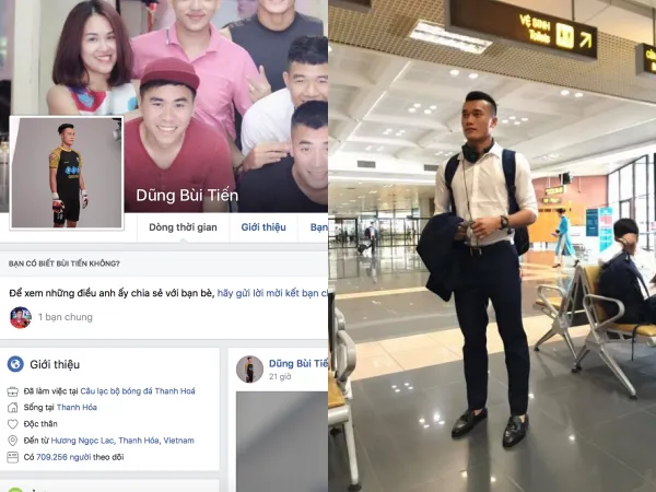 Facebook cá nhân của thủ môn Bùi Tiến Dũng nhận "bão" follow chỉ sau một đêm