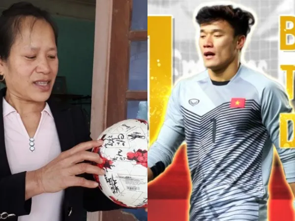Mẹ của thủ môn Bùi Tiến Dũng: "Nhà nghèo, không dám mong con trai có người yêu nổi tiếng"