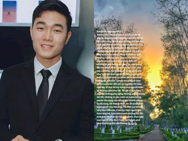 Xuân Trường U23 lên tiếng xin lỗi trên Instagram: "Mong mọi người hiểu và thông cảm cho tôi!"