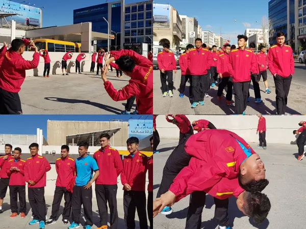 Đội tuyển Việt Nam tập nhẹ, không lo thời tiết tại Jordan