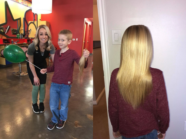 Câu chuyện về cậu bé 8 tuổi nuôi tóc dài tặng cho bệnh nhi mắc ung thư