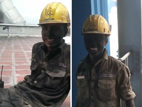"Nụ cười nhiệt điện" - khoảnh khắc lấm lem gây xúc động của người công nhân