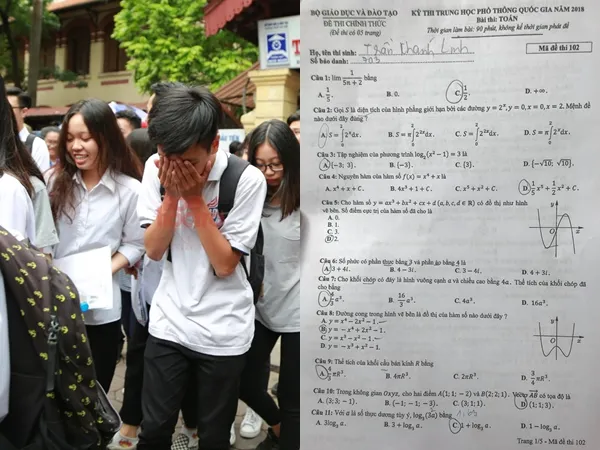 Teen thở dài vì đề thi Toán THPT Quốc gia 2018 khó: "Hơn nửa đề là những dạng bài mới" 