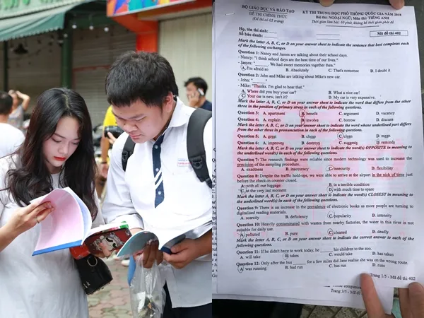 Thi THPT Quốc gia 2018: Với đề tiếng Anh này thì bạn nghĩ mình sẽ được mấy điểm?