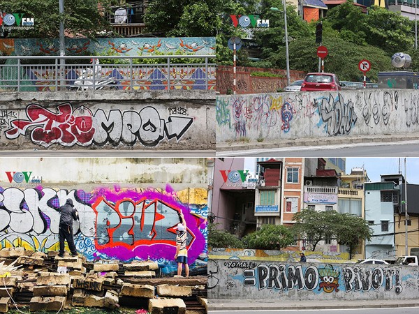 Đường phố Hà Nội nham nhở vì những bức vẽ Graffiti