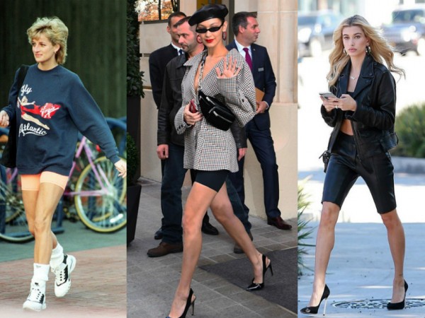 Style "công nương Diana" hot trở lại, đến quần đùi bó chẽn cũng thành trào lưu
