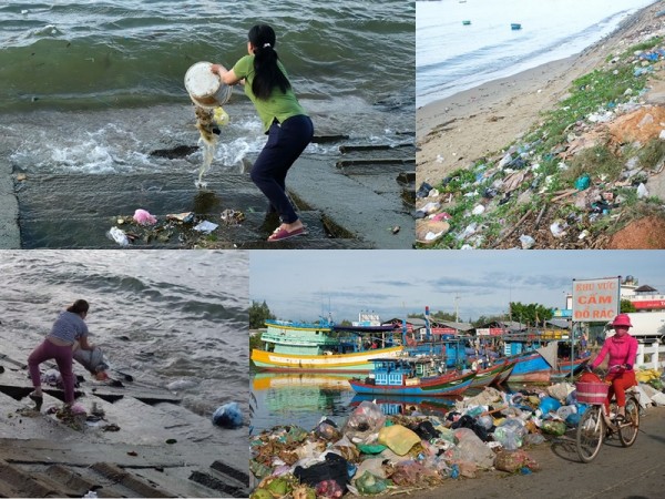 Quảng Ngãi: Cả xã không có thùng rác, người dân vô tư xả rác ra… cửa biển