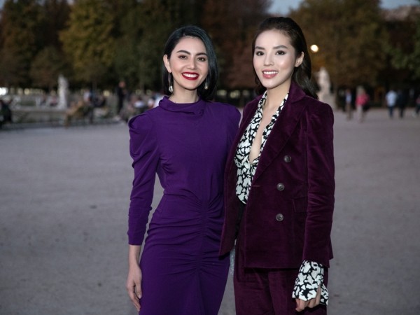 Hoa hậu Kỳ Duyên hội ngộ ngôi sao Thái Lan Mai Davika tại Paris Fashion Week
