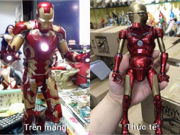 Hí hửng mua Iron Man trên mạng, thanh niên cay đắng nhận về sản phẩm bị "còi xương"