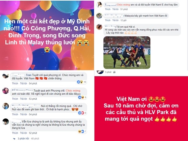 Việt Nam vào Chung kết AFF, người hâm mộ "vỡ òa" gửi "bão" lời khen tới cầu thủ