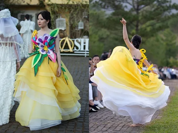 Nam Em hát mở màn, đi chân trần và nhảy múa trong show thời trang ở Đà Lạt