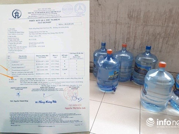Ngàn học sinh tiểu học Hà Nội phải uống nước nhiễm khuẩn mủ xanh ở trường