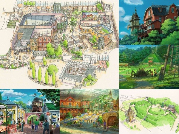 Công viên hoạt hình Studio Ghibli hé lộ những phác thảo đầu tiên