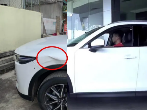 Vừa tậu "xế hộp" tiền tỷ, "tài xế say xe" Phan Văn Đức đã đâm móp đầu xe
