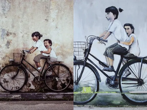 Thảm họa chép tranh: Hà Nội có "phiên bản lỗi" của tranh tường Penang