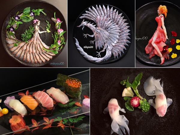 Những tác phẩm sashimi tuyệt đẹp của đầu bếp nghiệp dư mà chẳng ai nỡ ăn