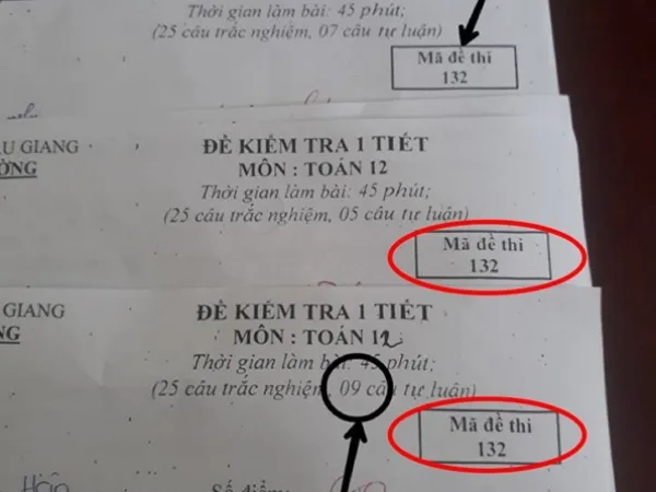 Giáo viên cho mã đề giống hệt, khi có kết quả học sinh mới biết mình "sập bẫy"