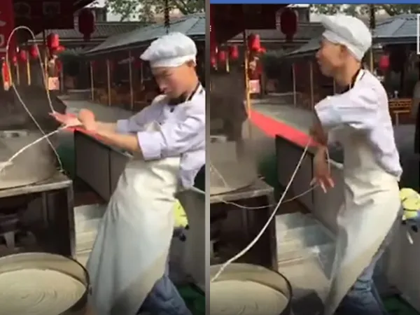 Muốn sợi mì mềm mà ngon thì khi làm phải uốn dẻo như này mới chuẩn