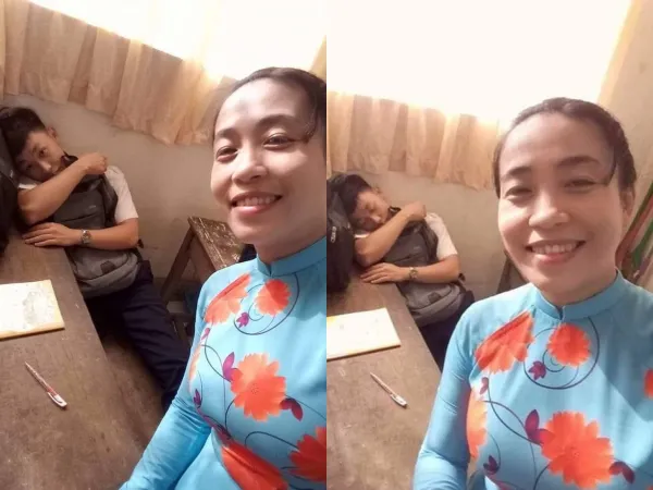 Nam sinh ngủ gật trong lớp và cách giải quyết "bá đạo" của cô giáo khiến dân mạng cười "nắc nẻ"