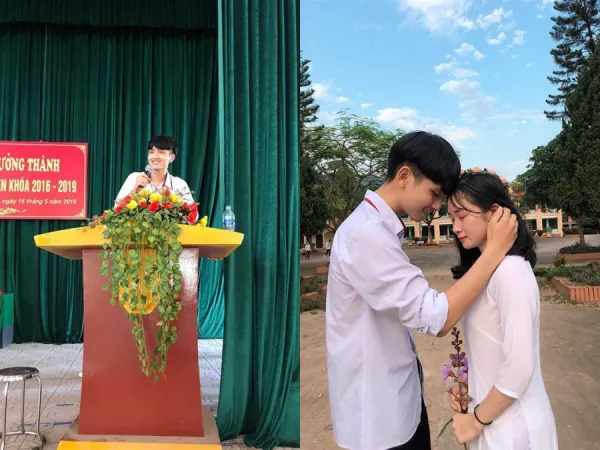 Mượn luôn giờ chào cờ để tỏ tình, chàng trai nhận được cái gật đầu đồng ý của “crush”
