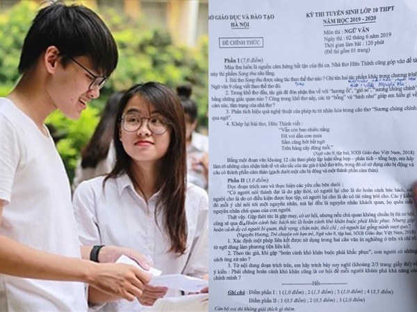 Đề thi Ngữ văn vào lớp 10 tại Hà Nội 