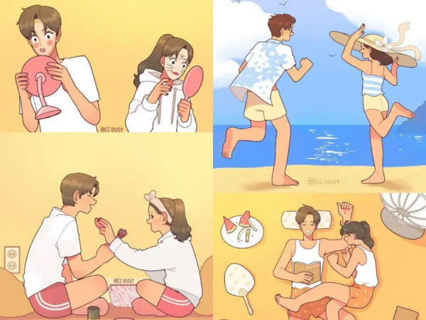 Bộ tranh dễ thương ghi lại những hành động mà cặp đôi đang yêu nào cũng nên làm cùng nhau