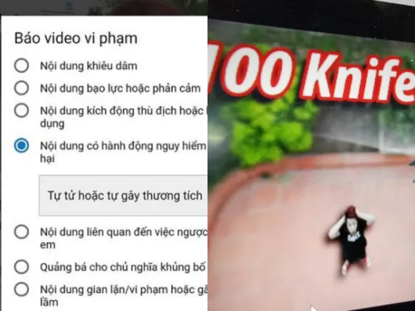 Dân mạng kêu gọi tẩy chay YouTuber NTN vì trò thả dao nguy hiểm