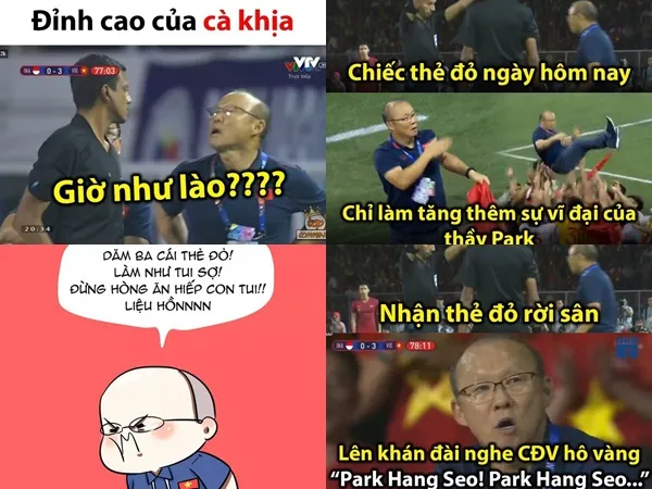 Chiếc thẻ đỏ của thầy Park trở thành cảm hứng chế ảnh