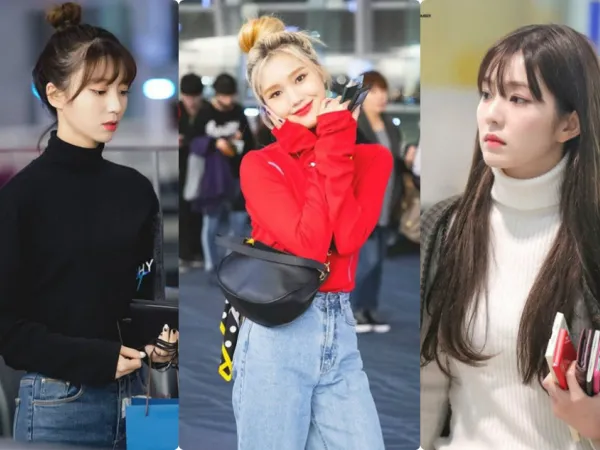 Chỉ là áo cổ lọ màu trơn siêu đơn giản mà idol K-Pop vẫn diện cực thần thái
