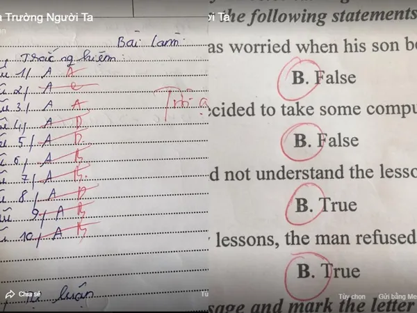 Nỗi lòng của sĩ tử khi nhận kết quả bài thi trắc nghiệm