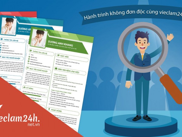 CV vieclam24h.net.vn - bạn không đơn độc trên hành trình tìm việc