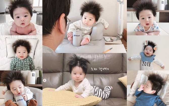 Cậu bé Hàn Quốc "đốn tim" dân mạng vì mái tóc chôm chôm quá đáng yêu