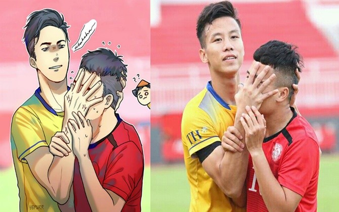 “Rụng tim” với các cầu thủ Việt phiên bản… truyện tranh